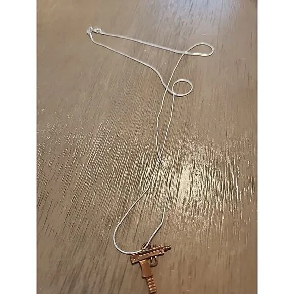 Firearm Pistol Handgun Gun Pendant & 925 Solid Sterling Silver Chain - Picture 5 of 5